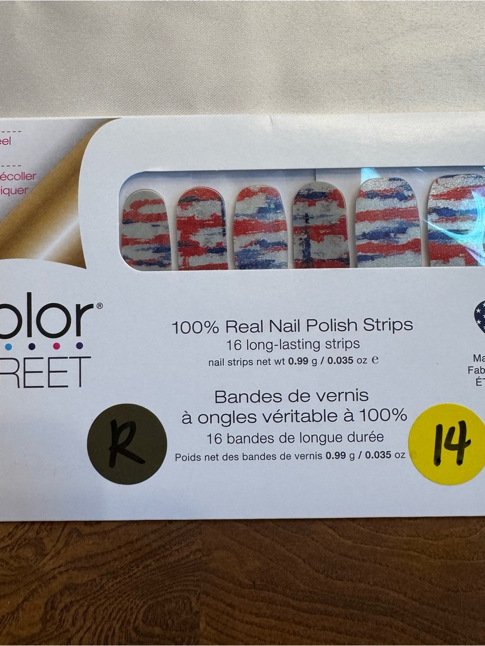 Color Street Red, White & Blue Striped Nail Strips - Picture 2 of 3